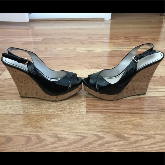 Nine West Peep Toe Wedge Heels - Picture 4 of 7